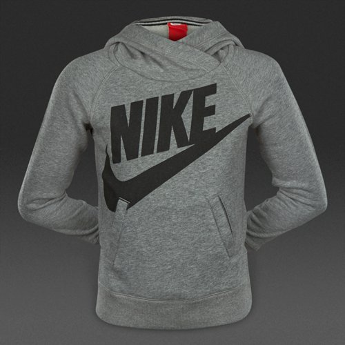 Nike Sportswear Rally Funnel Neck Hoody Carbon Heather for Girls